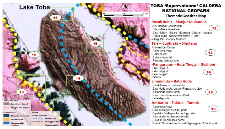 Peta Geologi Daerah Samosir yang Disederhanakan